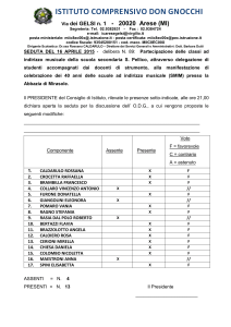 ISTITUTO COMPRENSIVO DON GNOCCHI Via dei GELSI n. 1