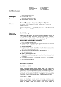Creazione guidata Curriculum