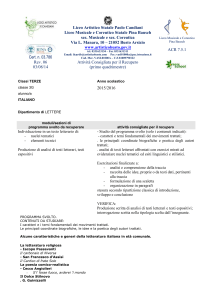 3G - attivita` recupero primo quadrimestre