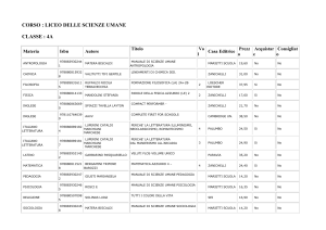 corso : liceo delle scienze umane