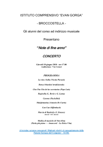 ISTITUTO COMPRENSIVO “EVAN GORGA” - BROCCOSTELLA