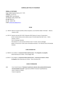 CURRICULUM VITAE ET STUDIORUM