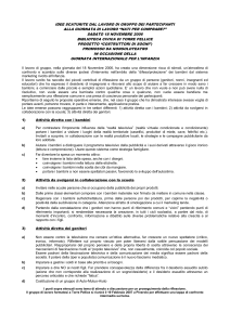 IDEE SCATURITE DAL LAVORO DI GRUPPO DEI PARTECIPANTI