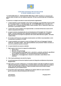 CONCORSO NAZIONALE PER GIOVANI AUTORI