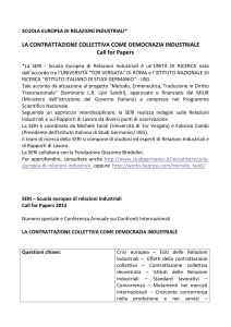 SCUOLA EUROPEA DI RELAZIONI INDUSTRIALI* LA