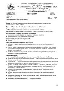 Laboratorio collaudo motori elettrici