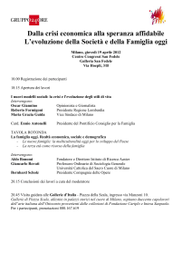 19 aprile: la società e la famiglia