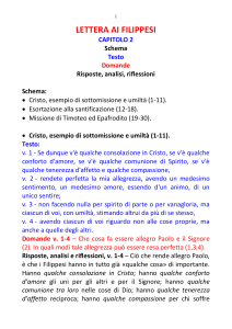1 LETTERA AI FILIPPESI CAPITOLO 2 Schema Testo Domande