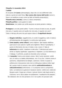 Filosofia 11 novembre 2014 I sofisti Si occupano dell`uomo