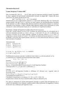 Matematica Discreta I - Matematica e Informatica