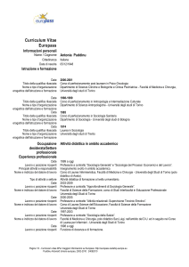 Curriculum Vitae - Campusnet Unito