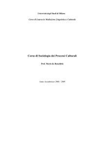 Il concetto di cultura - Dipartimento di Scienze sociali e politiche