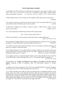 Errori nelle misure, densità