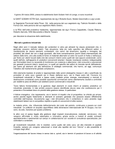 Il giorno 29 marzo 2005, presso lo stabilimento Saint Gobain Vetri di