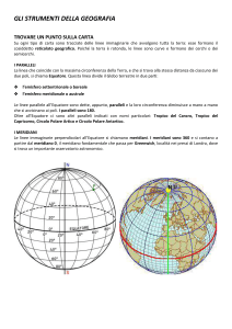 GLI STRUMENTI DELLA GEOGRAFIA TROVARE UN PUNTO