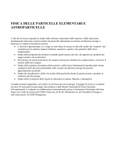PARTICELLE-ASTRO - Istituto Nazionale di Fisica Nucleare