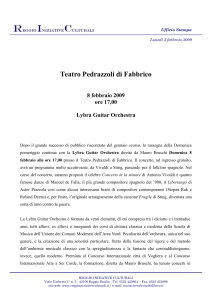 Comunicato Stampa - Reggio Iniziative Culturali