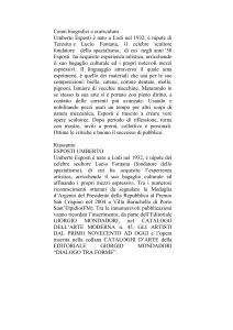 Cenni biografici e curriculum Umberto Esposti è nato a Lodi nel