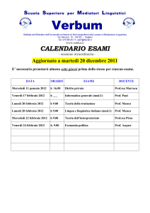 CALENDARIO ESAMI