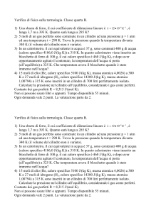 Verifica di fisica sulla termologia - Digilander