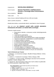 Sociologia Generale