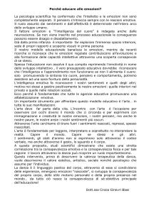 Perchè educare alle emozioni