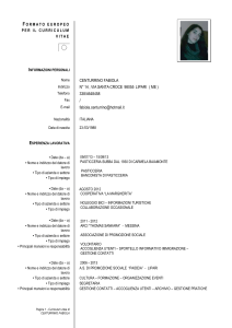 Curriculum Vitae Formato Europeo