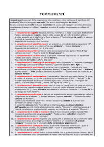 I Complementi: Guida alla Grammatica Italiana