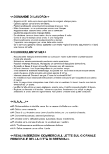 annunci: domande di lavoro - Digilander