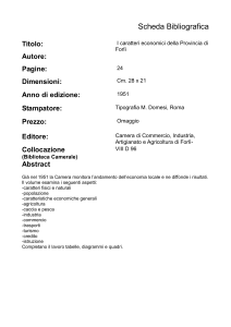 Scheda Tecnica Pubblicazione - Camera di Commercio di Forlì