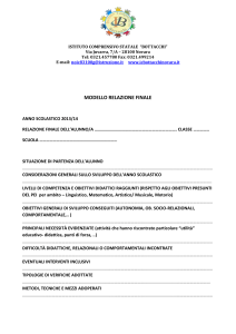relazione finale 2014 - Benvenuti sul sito dell`Istituto Comprensivo