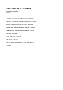 PROGRAMMA DI MALATTIE INFETTIVE