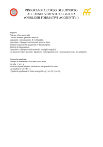 PROGRAMMA DEL PRECORSO 2006