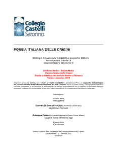 COLLEGIO CASTELLI - POESIA ITALIANA DELLE ORIGINI