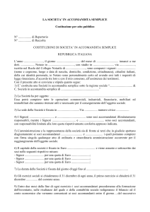 LA SOCIETA` IN ACCOMANDITA SEMPLICE Costituzione per atto