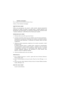 Statistica matematica - Università Cattolica del Sacro Cuore