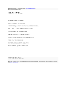felicita` e`..... - Noi siamo poesia