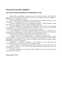 Una nuova cura per l`epatite C
