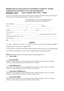 g) istanza per usufruire del servizio di convitto-semiconvitto