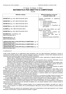Relazione Matematica per obiettivi e competenze separati.