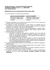 Facoltà di Economia – Università di Napoli Parthenope