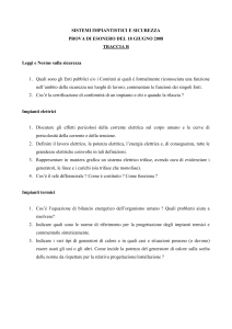 SISTEMI IMPIANTISTICI E SICUREZZA