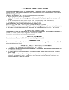 LA VACCINAZIONE CONTRO L`EPATITE VIRALE B