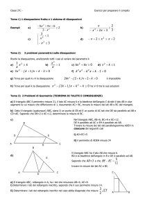 DISEQUAZIONI E PROBLEMI