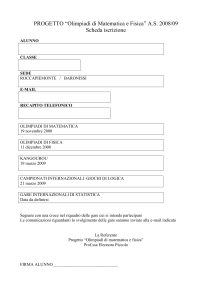 PROGETTO “Olimpiadi di Matematica e Fisica”