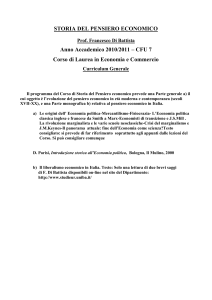 storia del pensiero economico