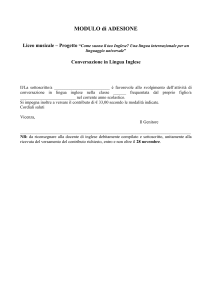 MODULO di ADESIONE Liceo musicale – Progetto “Come suona il