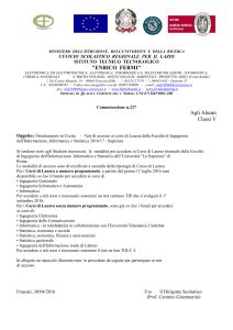 orientamento sapienza ingegneria 2016 - "Enrico Fermi"