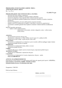 EDUCAZIONE FISICA 5AG
