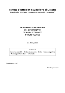 ISTITUTO STATALE DI ISTRUZIONE SUPERIORE DI LISSONE L.S.
